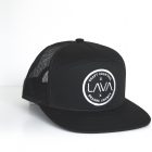 lava solid black premium 7 panel trucker cap hat