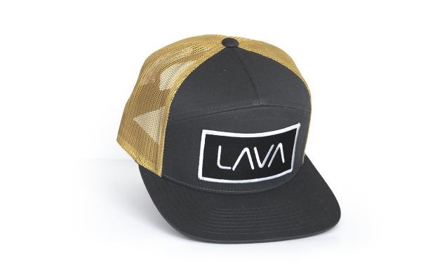 lava charcoal old gold trucker snapback cap hat golf leisure apparel