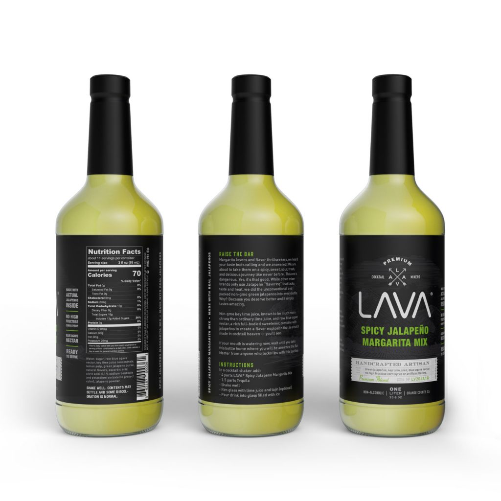LAVA Premium Spicy Jalapeno Margarita Mix made with Real Jalapenos
