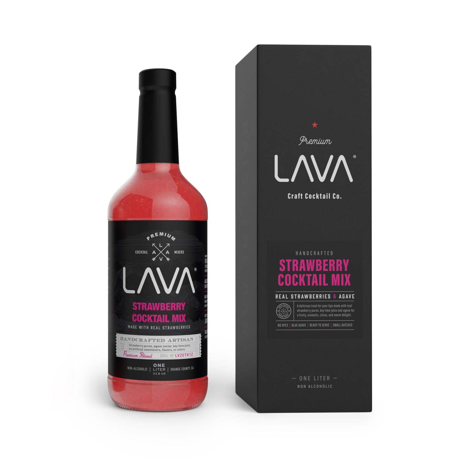 LAVA Premium Strawberry Margarita Mix made with Real Strawberries
