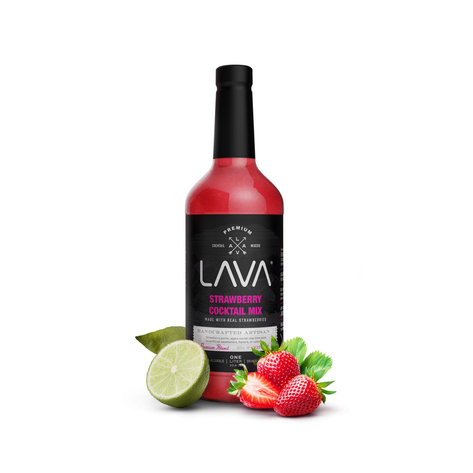 LAVA Premium Strawberry Margarita Mix made with Real Strawberries