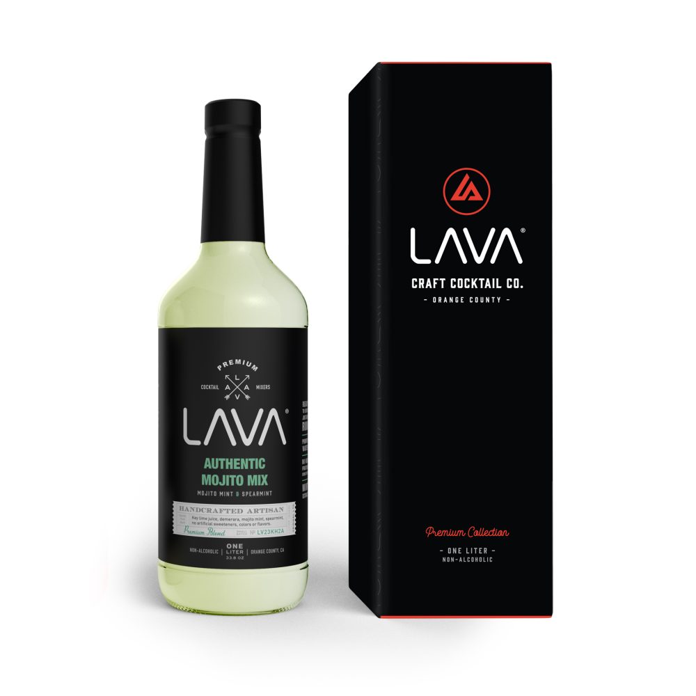 LAVA Premium Authentic Mojito Mix 33.8oz | Real Lime Juice &amp; Mojito Mint