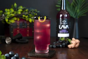 transfusion cocktail mix owens cutwater barstool golf grape ginger ale cocktail
