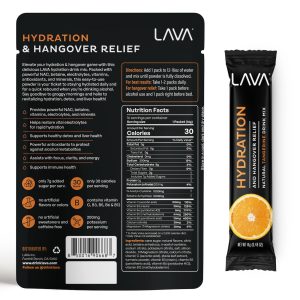 Lava electrolyte hydration powder drink mix, hangover aid, morning recovery, low sugar, natural, vitamins, best hydration, liquid iv, lmnt, watery, pediasure, tangerine
