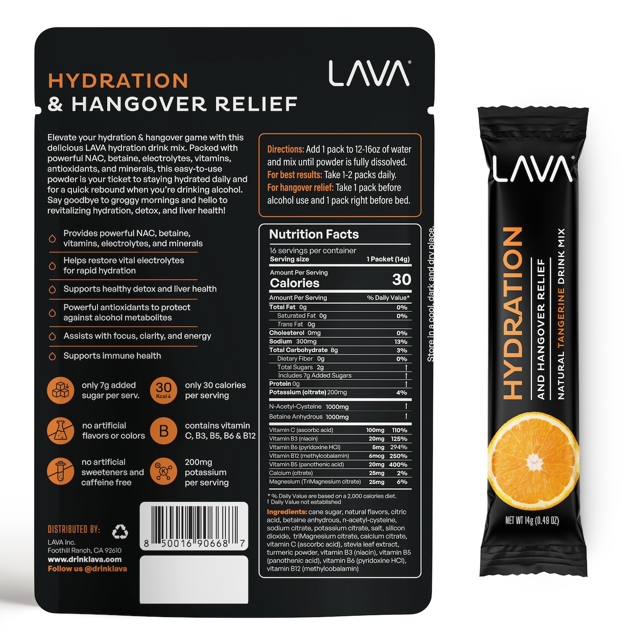 Lava electrolyte hydration powder drink mix, hangover aid, morning recovery, low sugar, natural, vitamins, best hydration, liquid iv, lmnt, watery, pediasure, tangerine