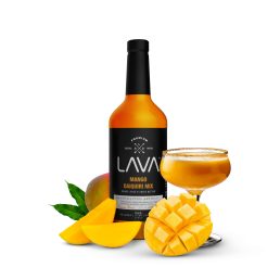 LAVA Premium Mango Daiquiri Mixer, Non-Alcoholic Natural Mango Mix for Cocktails, Smoothies, Margaritas, Daiquiris, Soda, and More. Made with Real Mango Juice, Cane Sugar, Agave Nectar. No Artificial Sweeteners, Flavors, or Colors. Gluten Free, Vegan, Non-GMO.