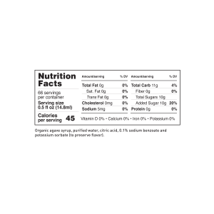 Agave nectar nutrition facts. Agave nectar for cocktails made with organic raw blue agave nectar. Perfect for margarita recipes, margaritas, tequila cocktails, mezcal cocktails, rum, and more.