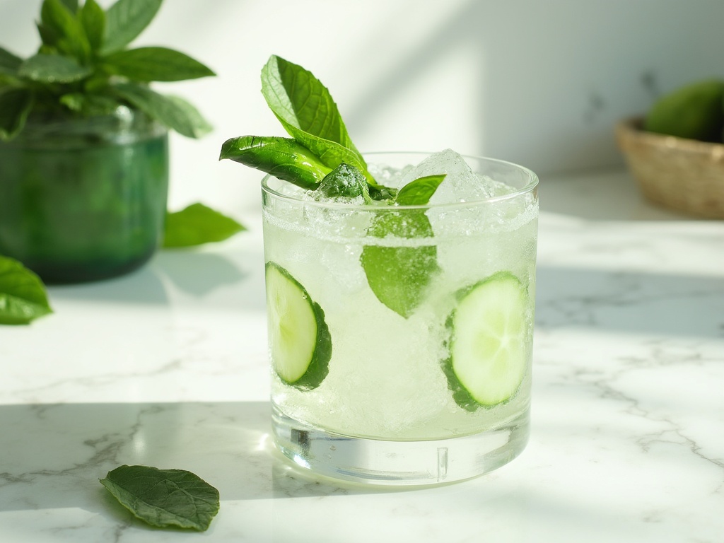 Skinny Cucumber Basil Smash