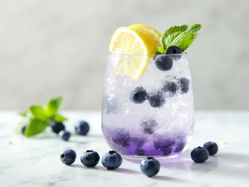 Skinny Blueberry Lemon Fizz